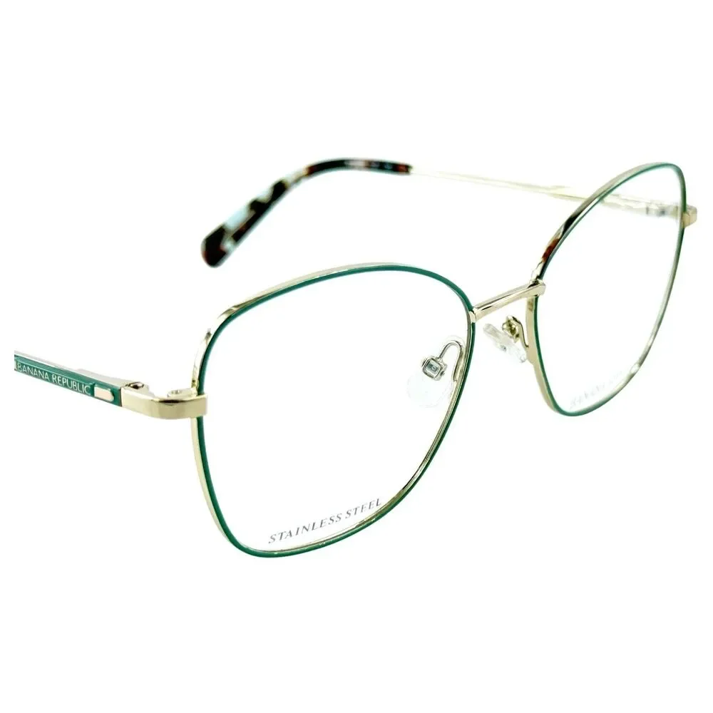 Banana Republic BR208 Womens Metal Eyeglass Frame 6CR Sage Green 51-16 w Case